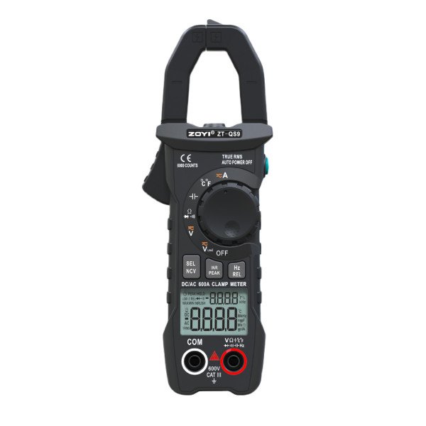 True-RMS Clamp Meter with Inrush & Peak Hold – 6000 Counts (ZT-QS9)