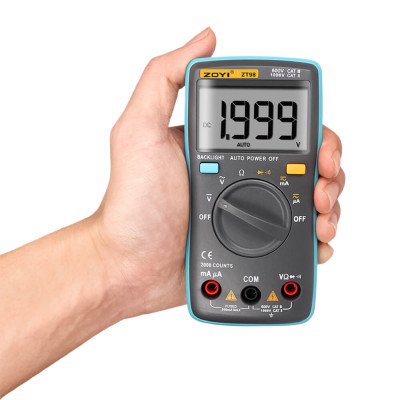 ZT-98 2000-count multimeter showing continuity/diode buzzer test reading