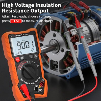 ZT-1000R | 1000 V Insulation Tester + True-RMS DMM