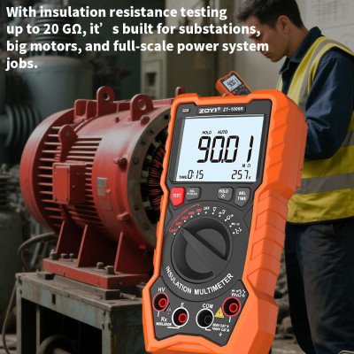 ZT-1000R | 1000 V Insulation Tester + True-RMS DMM