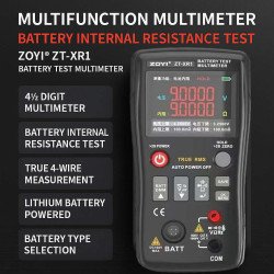 ZT-XR1 Battery Internal Resistance Tester & 25 000-Count Multimeter