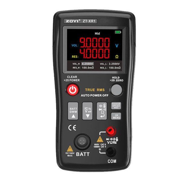 Battery Internal Resistance Tester with 25,000-Count True-RMS Multimeter (ZT-XR1)