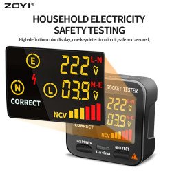 ZT-E10 | Smart Socket Tester with RCD Trip & LCD Display