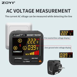 ZT-E10 | Smart Socket Tester with RCD Trip & LCD Display