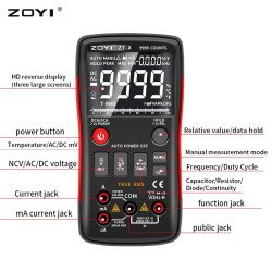 ZT-X | Smart Auto-Range True-RMS Multimeter + Temp Sensor