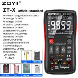 ZT-X | Smart Auto-Range True-RMS Multimeter + Temp Sensor