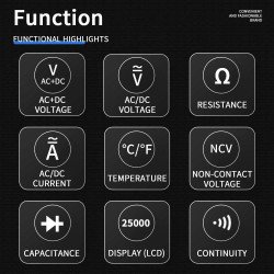 ZT-225 | 25,000-Count Auto-Range Digital Multimeter