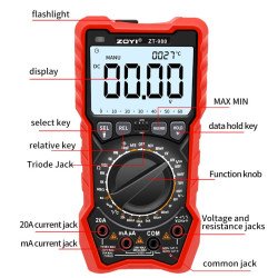 ZT-980E | True-RMS Digital Multimeter with VFC &  Transistor Tester