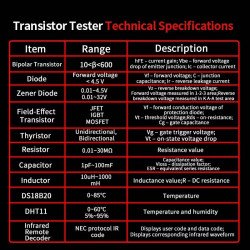 ZOYI ZT-XT1 Transistor Tester Multimeter | True RMS LCR Tester UK