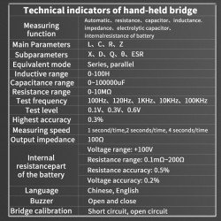 ZT-DQ02 | 100 kHz LCR Meter + Battery IR Tester