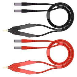 ZOYI 4-Wire Kelvin Test Leads for LCR Meter, ESR and Battery Resistance Testing