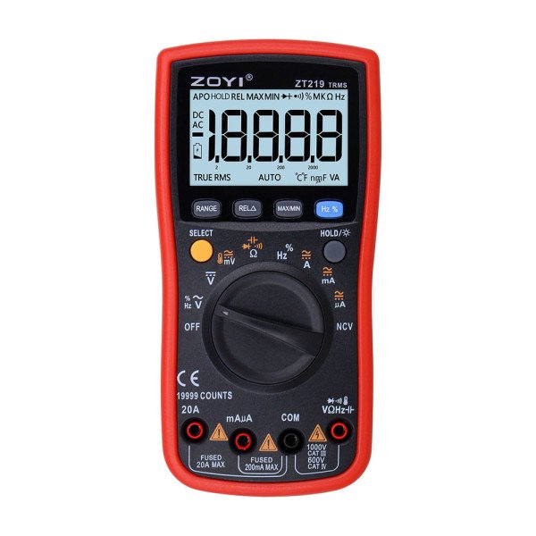 True-RMS Digital Multimeter 19,999 Count with Temperature (ZT-219)