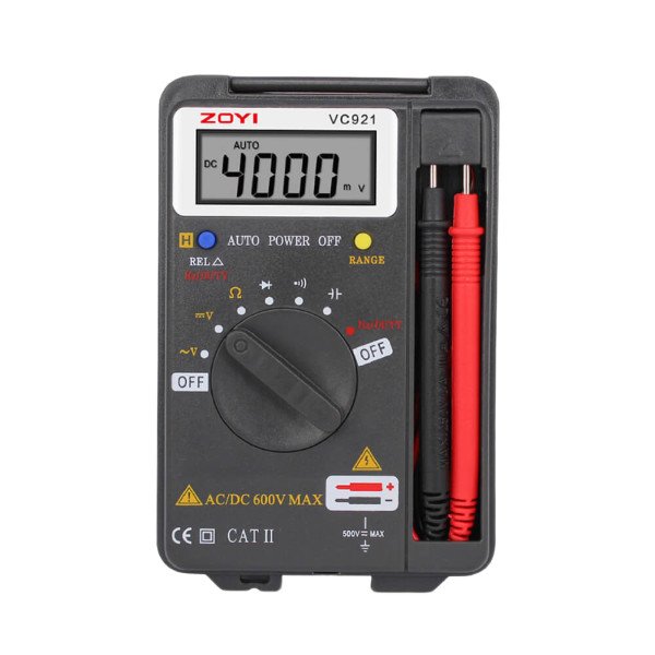 Pocket-Size True-RMS Digital Multimeter – Slim Folding Design (VC921)