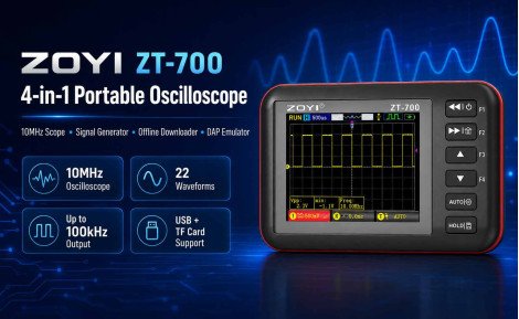 ZOYI ZT-700 Review – 4-in-1 Portable Oscilloscope 10MHz with Signal Generator