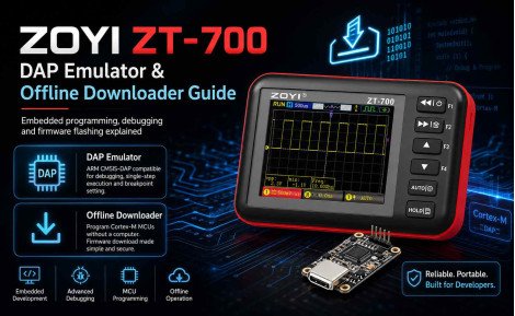 DAP Emulator and Offline Downloader Explained – ZOYI ZT-700 Embedded Programming Guide