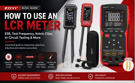 How to Use an LCR Meter – ESR, Test Frequency, Kelvin Clips & In-Circuit Testing