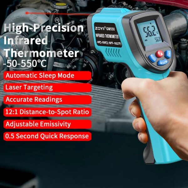 ZOYI GM-550 Industrial Infrared Thermometer - Image 3