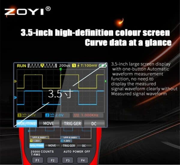 Oscilloscope Multimeter ZOYI ZT-703S (3 - 1) Multimeter