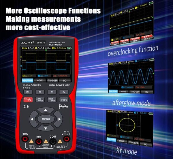 Oscilloscope Multimeter ZOYI ZT-703S (3 - 1) Multimeter