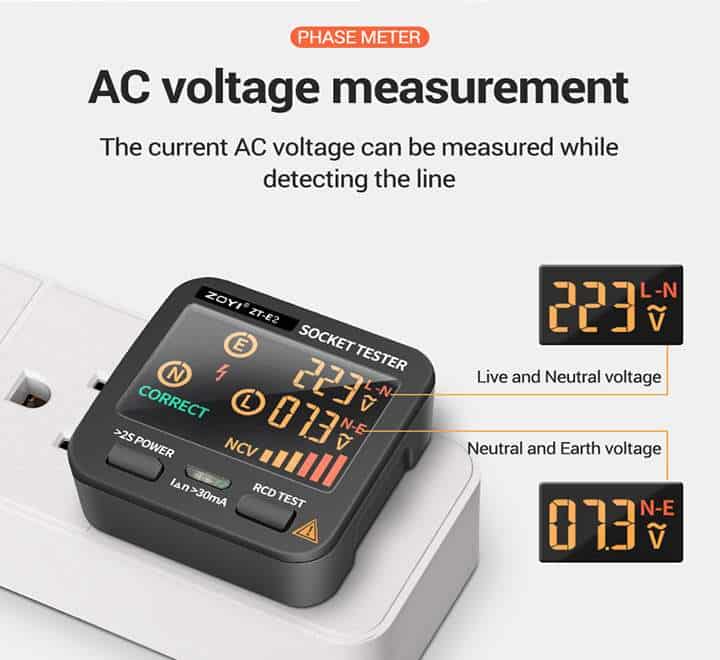 ZOYI E10 mains socket tester