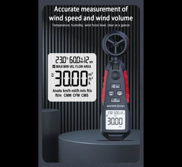 Wind Speed Meter ZOYI ZT-FS1 Anemometer | Precision