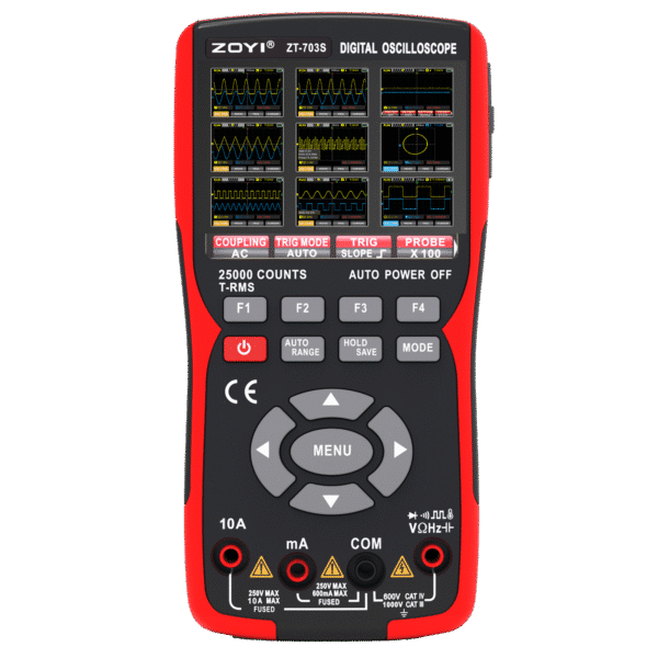 ZOYI ZT-703S 3-in-1 Handheld Oscilloscope Multimeter Signal generator full Kit