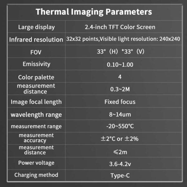 ZOYI ZT-R01 Thermal Imaging Camera Multimeter - Image 15