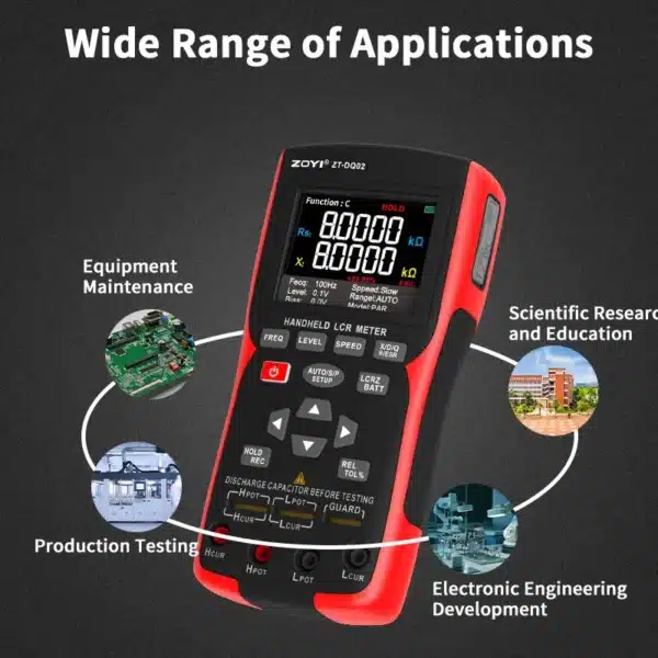 ZOYI ZT-DQ02 LCR Meter Digital Bridge + Kelvin Clips - Image 3