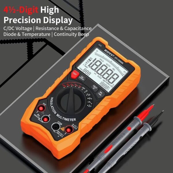 ZOYI ZT-1000R Digital Insulation Resistance Tester Multimeter - Image 3