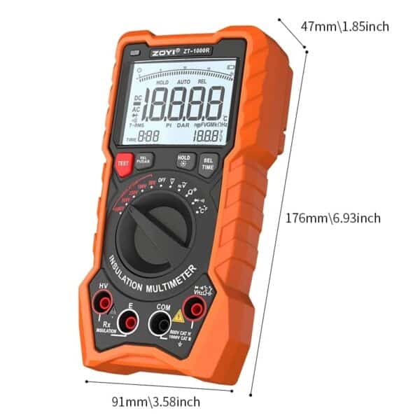 ZOYI ZT-1000R Digital Insulation Resistance Tester Multimeter - Image 6