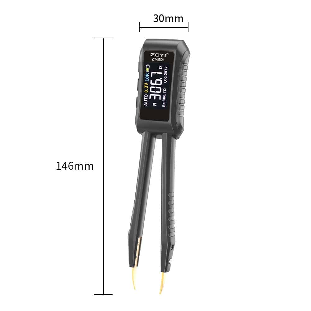ZOYI ZT-MD1 10 kHz LCR meter tweezers with D/Q/Rs sub-parameters