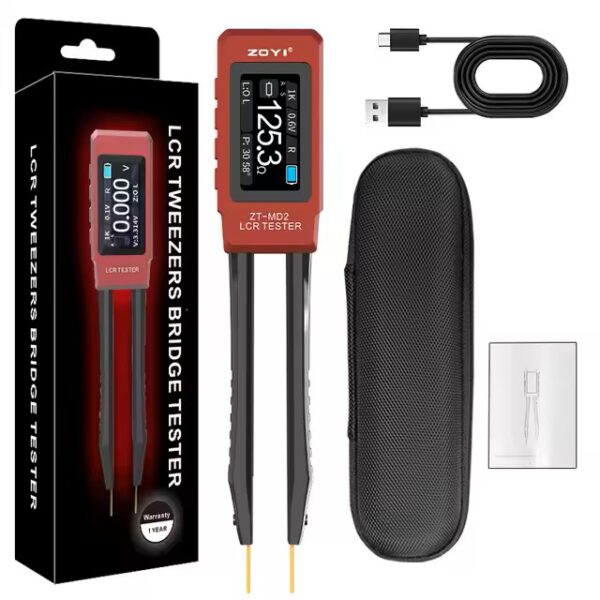 ZOYI ZT-MD2 LCR Tweezers – Smart LCR Bridge Tester 100 kHz, OLED Display - Image 9