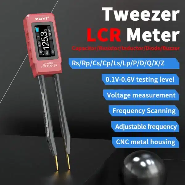 ZOYI ZT-MD2 tweezer body CNC aluminium front view