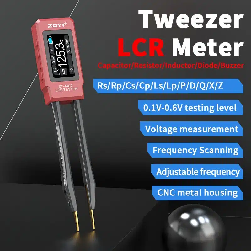 ZOYI ZT-MD2 tweezer body CNC aluminium front view